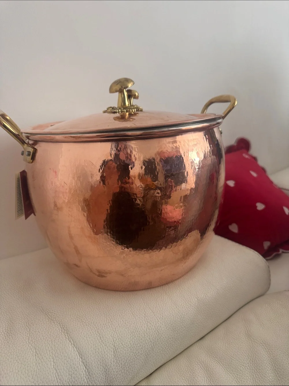 Ruffoni Hammered Copper Stockpot with Lid - Copper